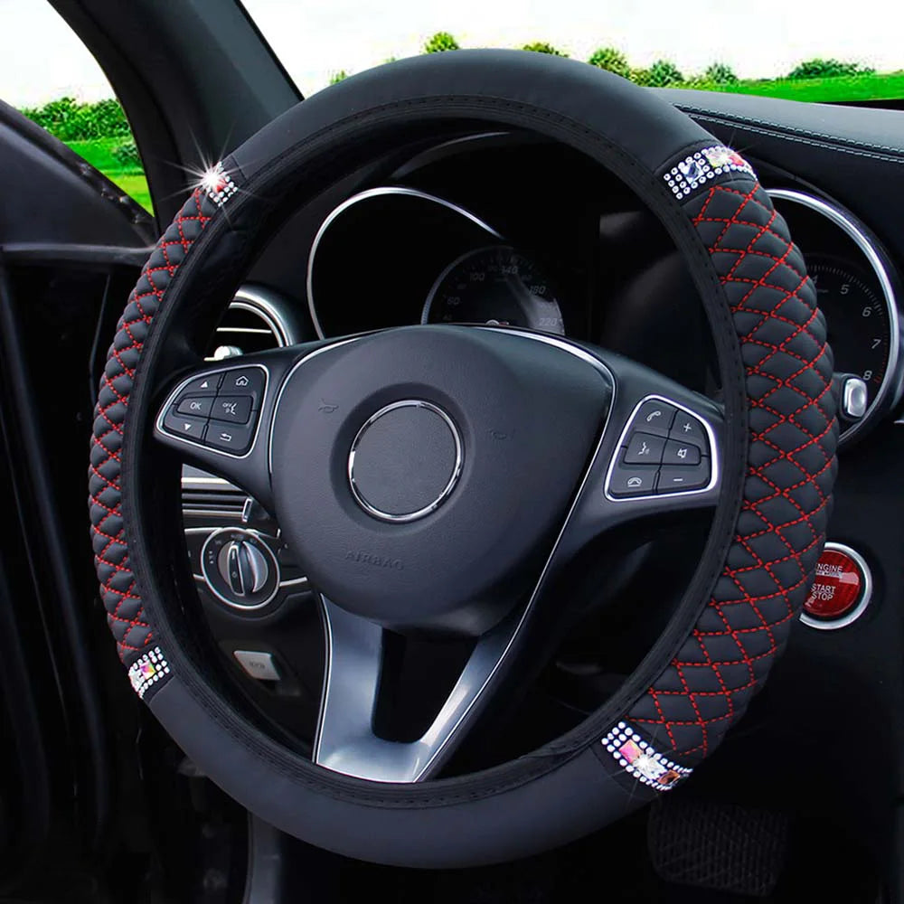 Car Steering Wheel Cover (Diamond Decoration Accessories)