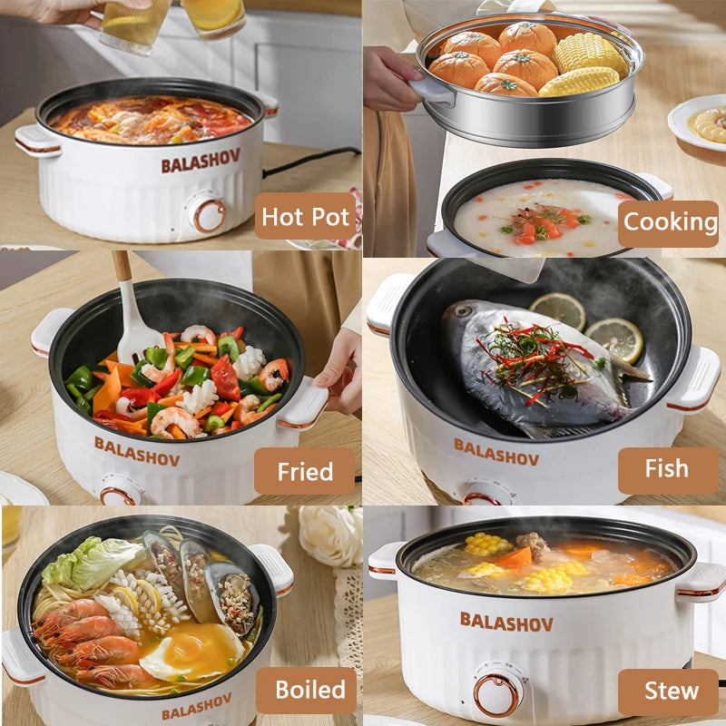 Electric Rice Cooker and Pan Non-stick Cookware