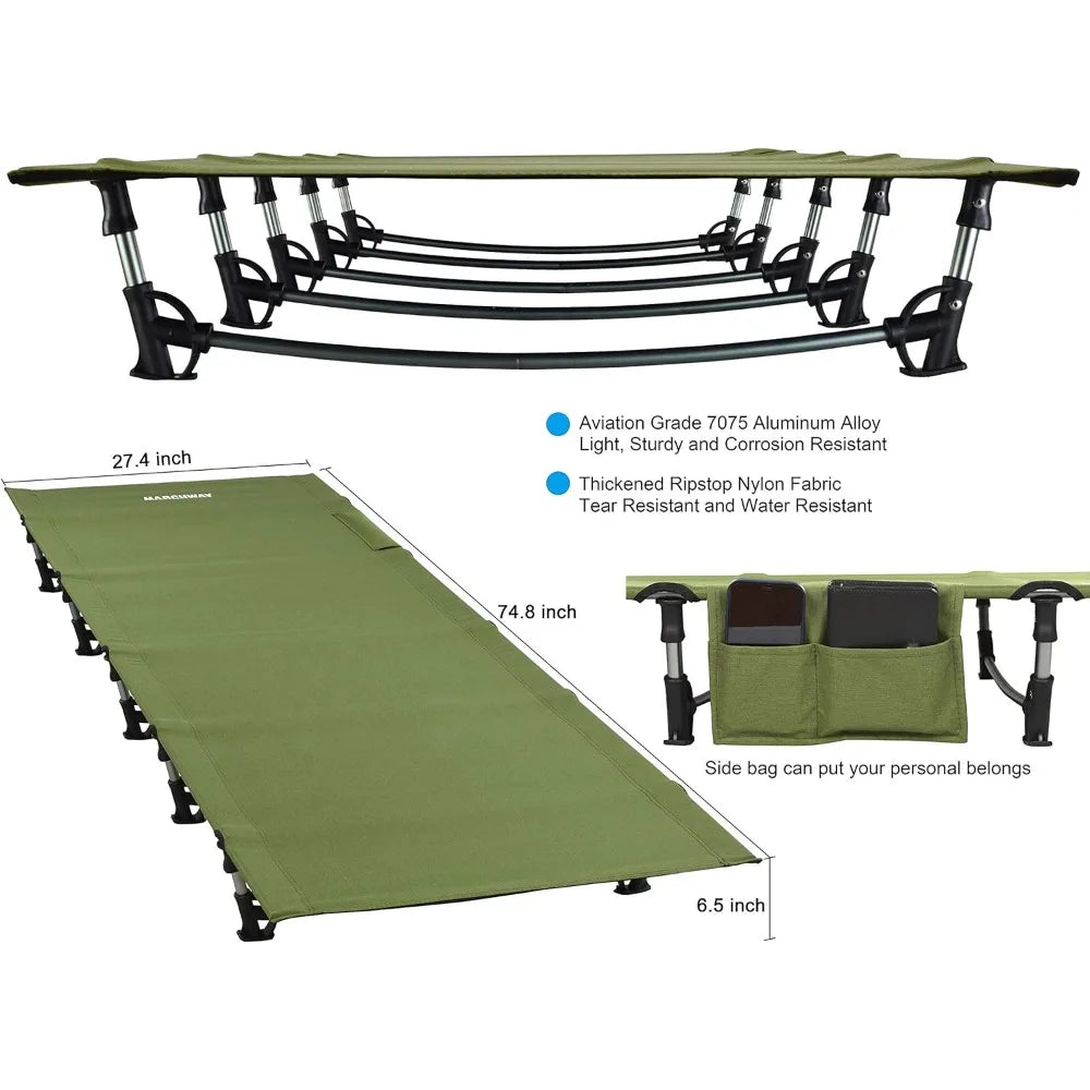 Ultralight Folding Tent Camping Cot Bed, Portable Compact for Outdoor Travel, Camping, Hiking.