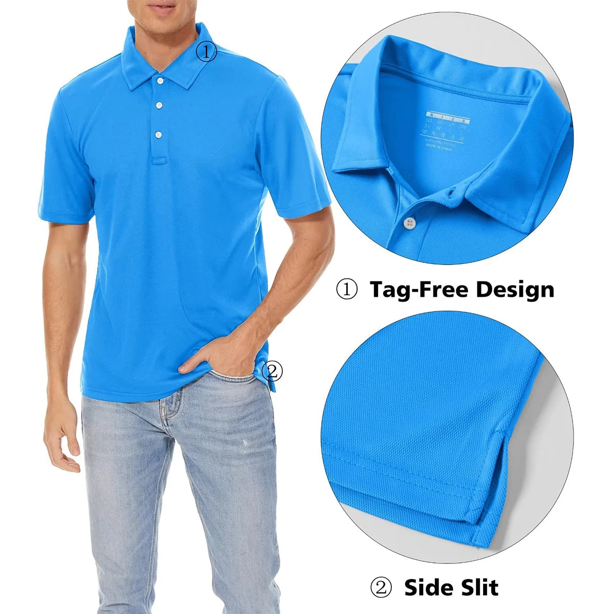 Golf Polo T-shirts Men's Quick Dry