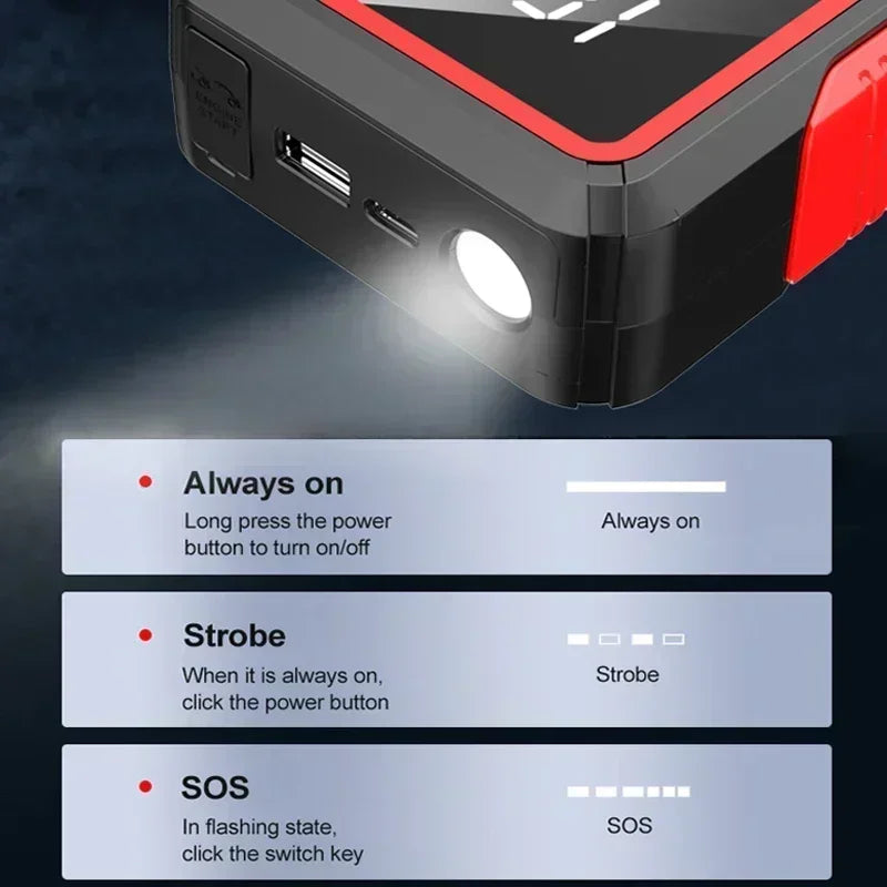 EAFC 2000A Jump Starter Power Bank Portable Charger (Car Battery Jump Starter)