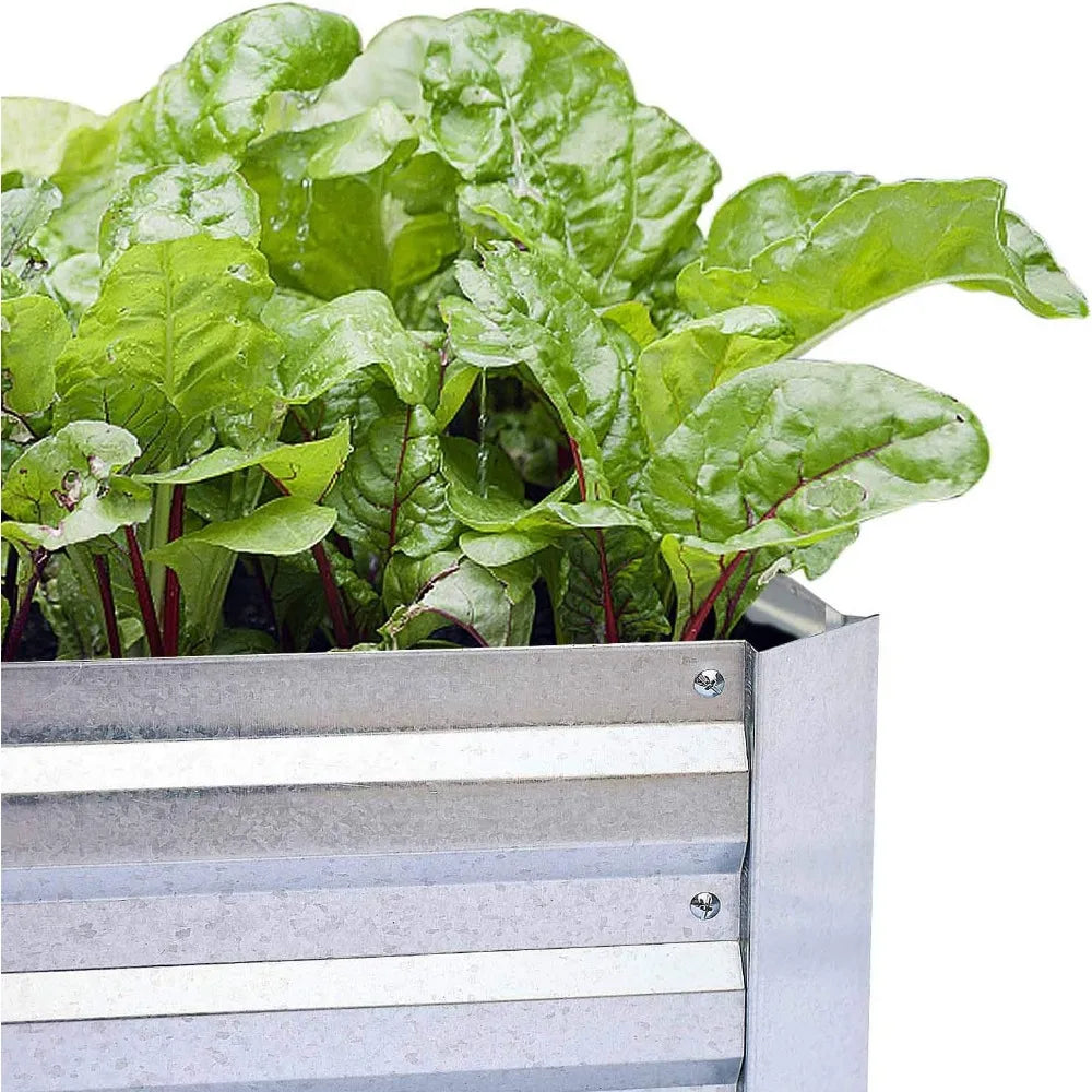 Garden Beds for Vegetables Large Metal Planter Box Steel Kit Flower Herb, 8x4x1ft