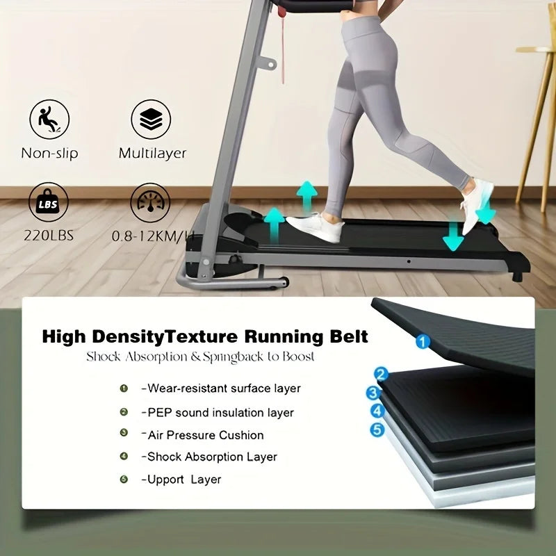 Treadmill for Small Apartment,  Motorized Running Machine for Gym Home.